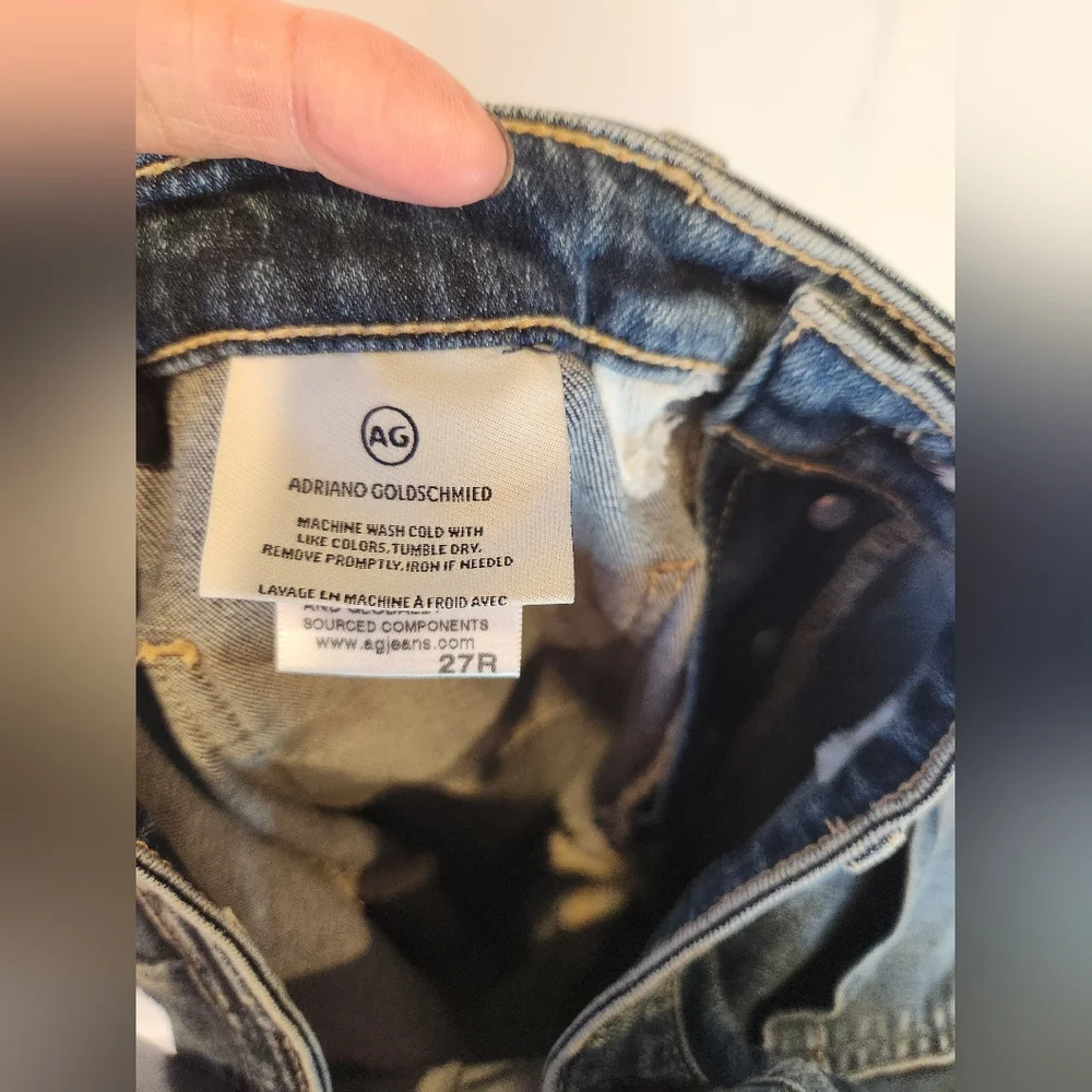 Adriano Goldshmied Anthropogie Vintage Stevie Ankle Button Fly Dark Jean Size 27